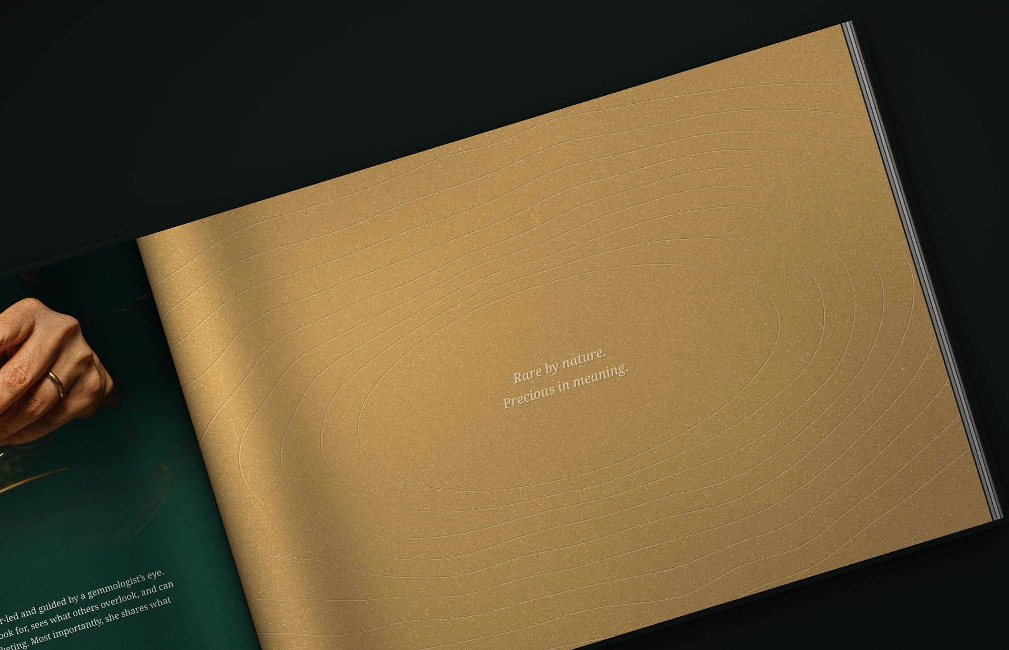 The gold page, seen at an angle