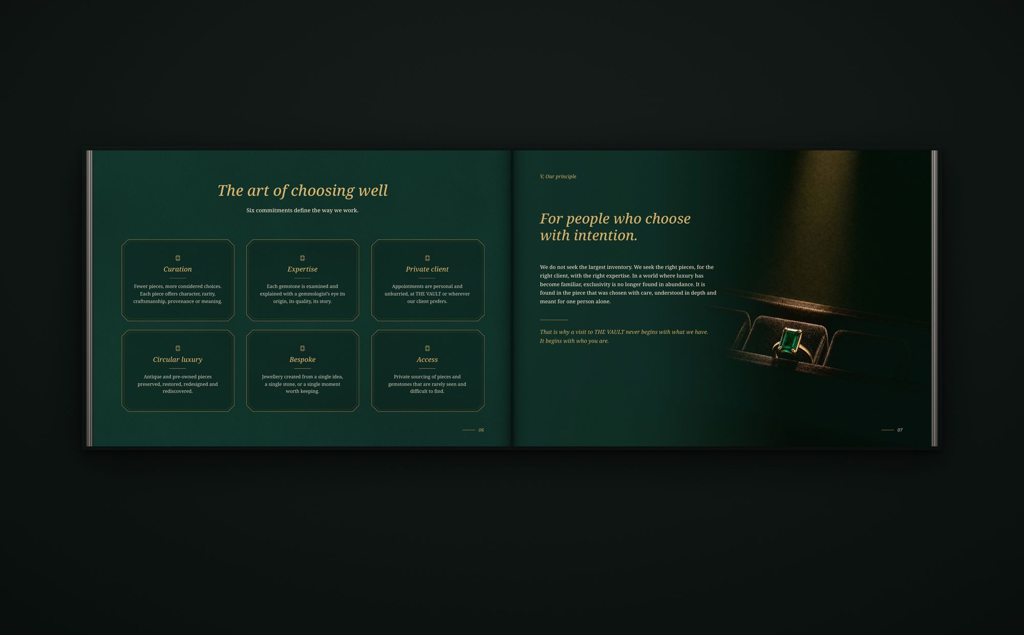 The open profile at pages 6 and 7