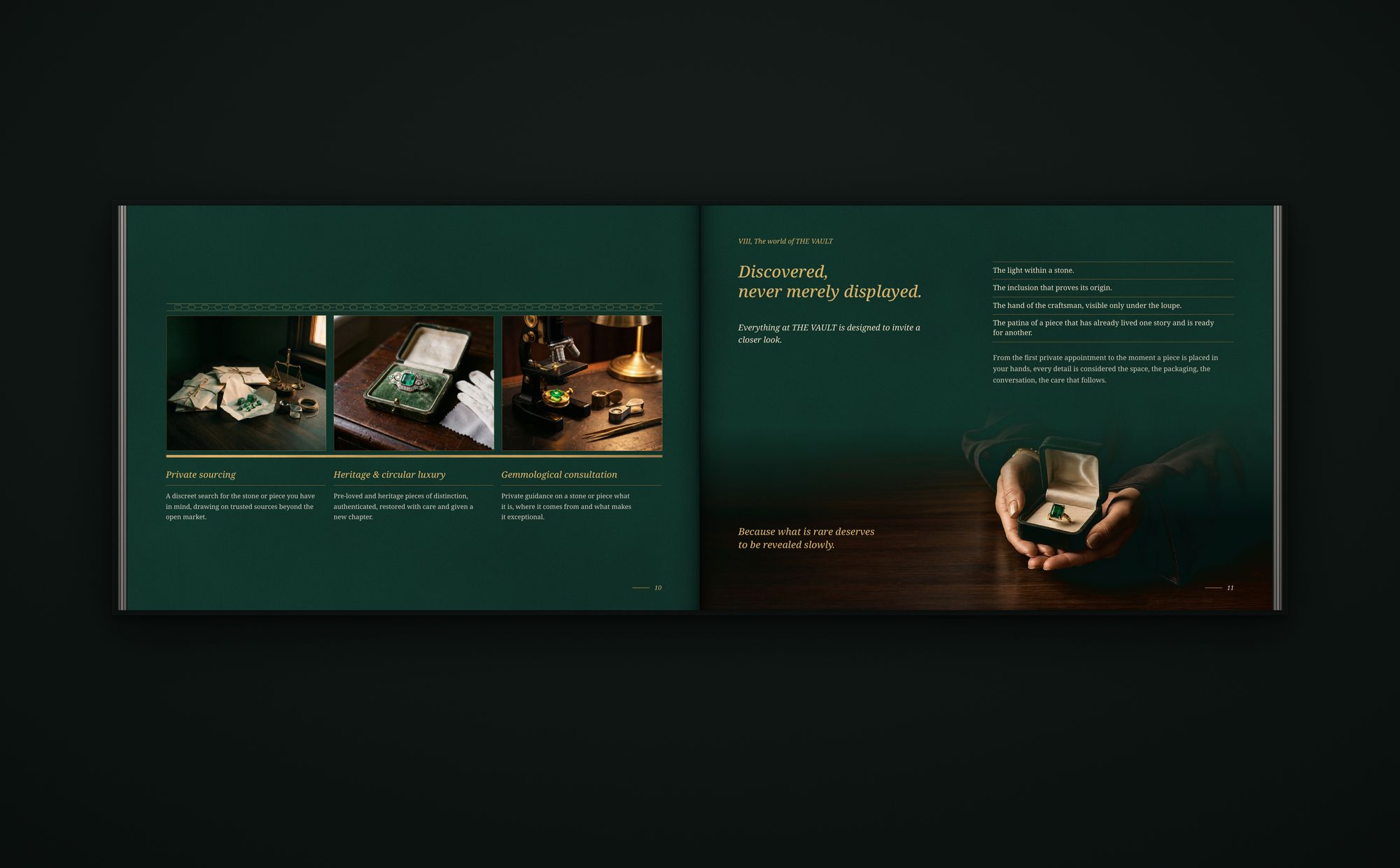 The open profile at pages 10 and 11