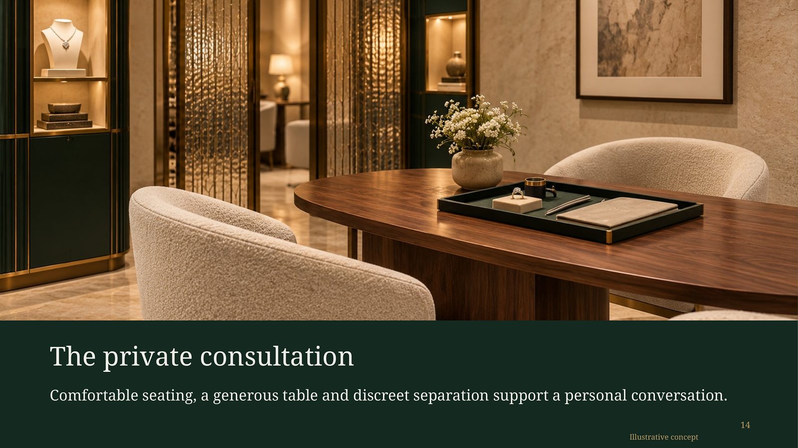 The private consultation, illustrative concept